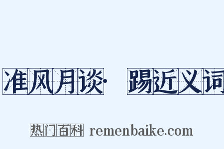 准风月谈·踢近义词是什么意思的图片